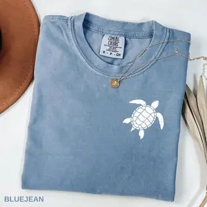 Comfort Colors Vintage Sea Turtle T-Shirt, Summer Tee for Women Trendy Oversized T-Shirt, Beach Tee, Summer Tee Save the Turtle Tshirt - TrendWear USA