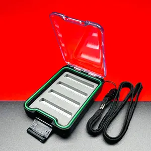 1Pc Fly Fishing Box Super Slim Portable Fly Fishing Tackle Trays Box Flies Organizer Box Pocket Storage