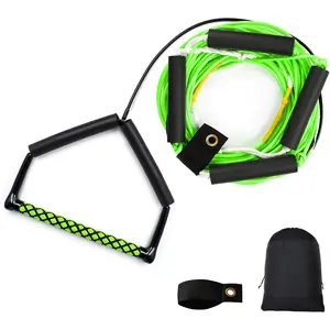 75FT 4 Sections No Stretch Floating Wakeboard Tow Rope with Handle, Durable Water Ski Rope for Wakeboarding, Waterskiing, Kneeboarding and Wakesurfing