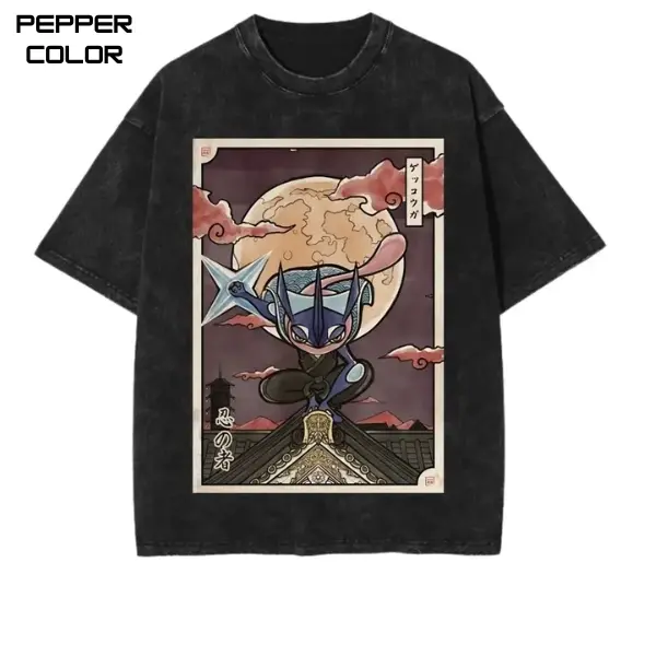 Greninja Picture Graphic T-Shirt, PKM Shirt, Anime Vintage T-Shirt, Anime Merch, Unisex Streetwear Tee, cotton crewneck shirt, Trending, All Size, Gift PKM Anime fans
