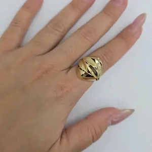 10K Yellow Gold Wide Engraved Design Ring