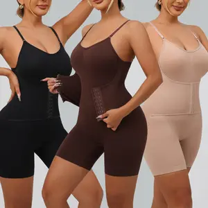 Plus Size Tank Shapewear Bodysuit for Women, Tummy Control & Waist Sculpting, Button Closure Body Shaper, Slim Fit Thigh Coverage One-Piece