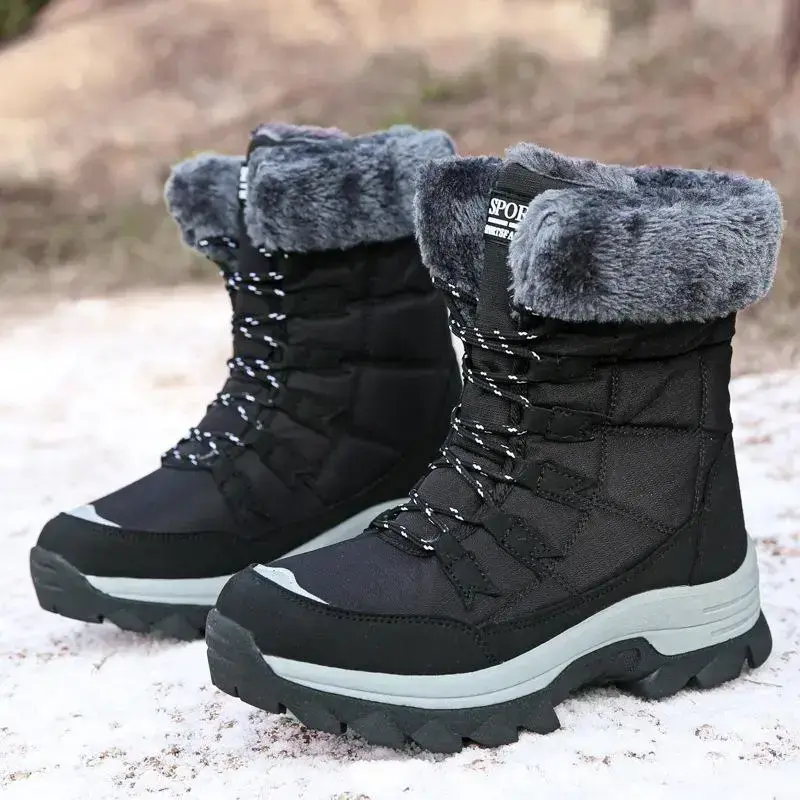 Women's Winter Snow Boots Waterproof Lightweight Warm Faux Fur Lined Mid-Calf Booties Women's Winter Snow Boots Waterproof Lightweight Warm Faux Fur Lined Mid-Calf Booties