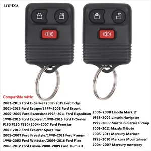 Lopixa Car Keyless Entry Remote Key Fob Replacement for Ford 1998-2016 F150 F250 F350 Escape Expedition Explorer Ranger/Mazda/Lincoln CWTWB1U331 CWTWB1U345 3Button Pack of 2(Includes manual)