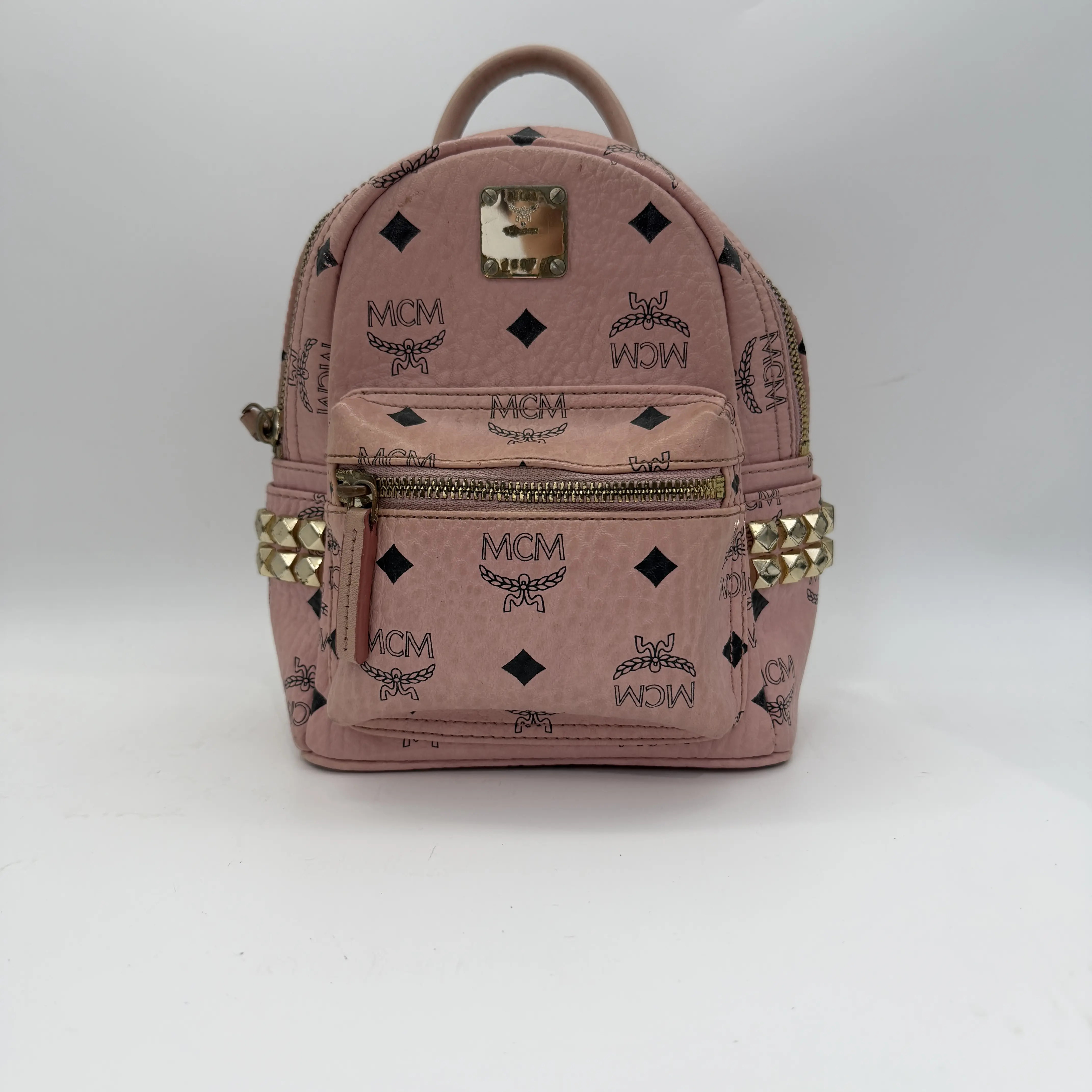 Pre-owned MCM pink mini backpack