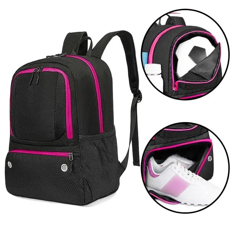 15L Large Size Water Resistant Cloth Basketball Bag, School Gear Bag for Casual Players & Students, Independent Ball Comp., Reinforced Handle, Multiple Pockets, Portable Multi-functional for Basketball, Football, Volleyball Training, 15L Capacity