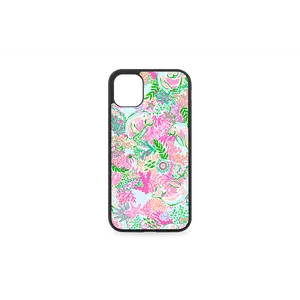 Manatee Island iPhone Case with Leaf Print Cover & Shockproof Features for Enhanced Protection Vibrant Design TPU Rubber Borders