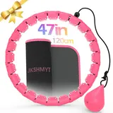 JKSHMYT Smart Weighted Hula Hoop for Plus-Size Beginners - 2-in-1 Fitness & Exercise Equipment, 24 Detachable Size-Adjustable Abs Plastic Sections, Home Workout Gear