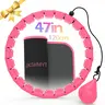 JKSHMYT Smart Weighted Hula Hoop for Plus-Size Beginners - 2-in-1 Fitness & Exercise Equipment, 24 Detachable Size-Adjustable Abs Plastic Sections, Home Workout Gear