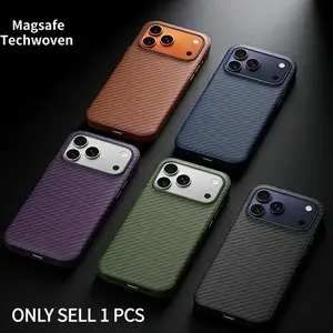 iPhone 17 Pro Max Techwoven Case, Accessories, High-Quality Magsafe Wireless Charging Compatible, Protective Phone Cover for 17 Pro Max