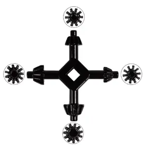 4-Way Drill Press Chuck Key - Carbon Steel 1/2", 9/16", 5/8", 11/16" Sizes
