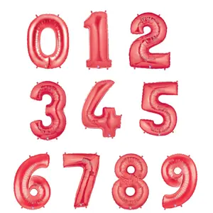 40" Jumbo Red Number Balloons