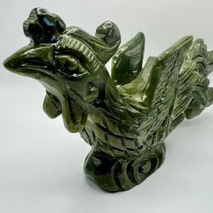 Xiu Yu Jade Majestic Phoenix Carving 928gr Luck Manifestation Healing