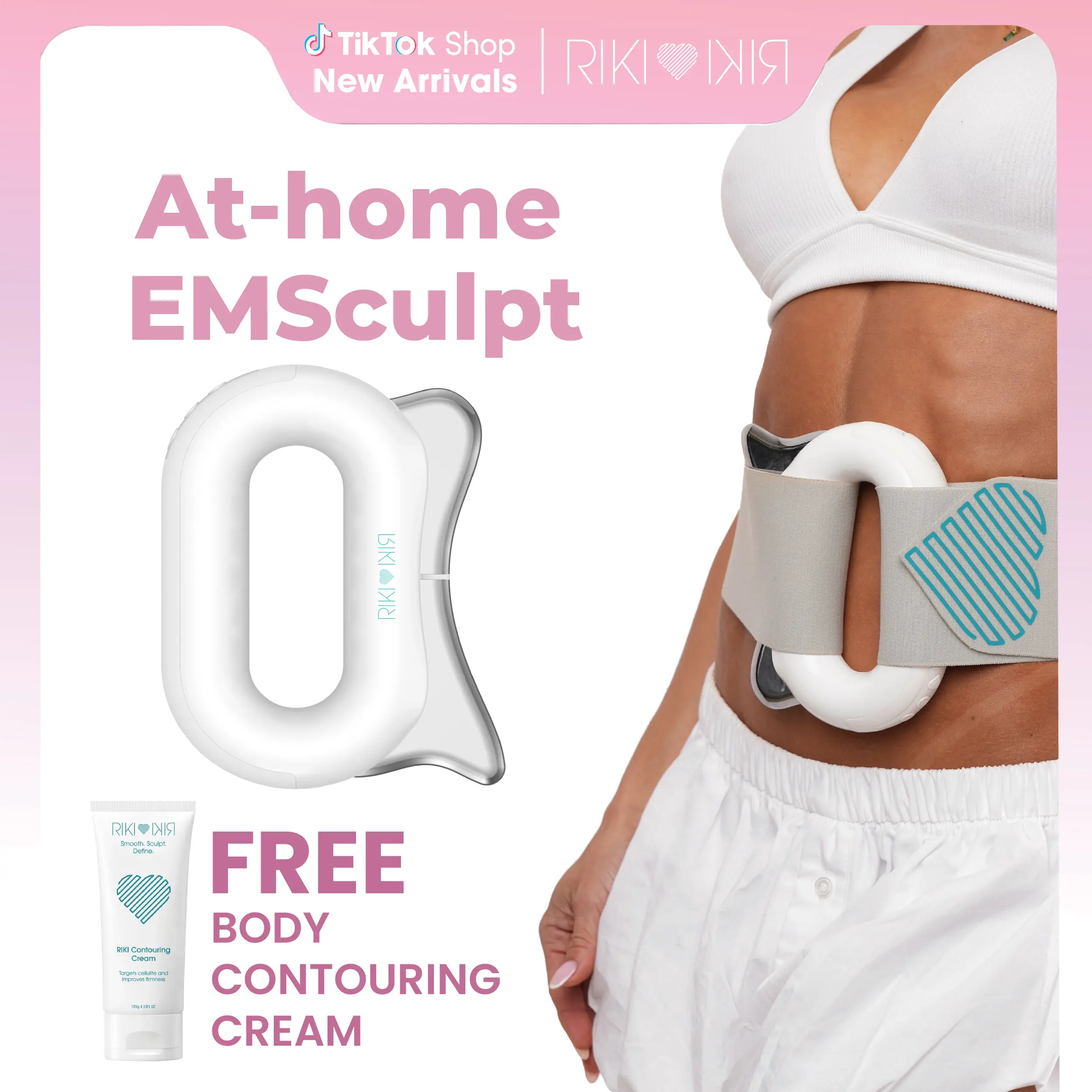 RIKI SCULPTOR PRO High-Intensity EMS Sculpting Device & RIKI Contouring Cream RIKI SCULPTOR PRO High-Intensity EMS Sculpting Device & RIKI Contouring Cream