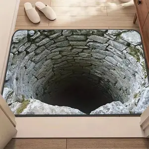 3D Optical Illusion Rug, Front Door Mat, Indoor Outdoor Entrance, Fun Optical Illusion Rug, Bedroom Living Room Porch