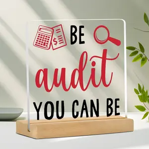 Transparent Desktop Decorative Sign for Accountants, Fun Graduation and Birthday Gift, Acrylic Office Plaque for Professionals