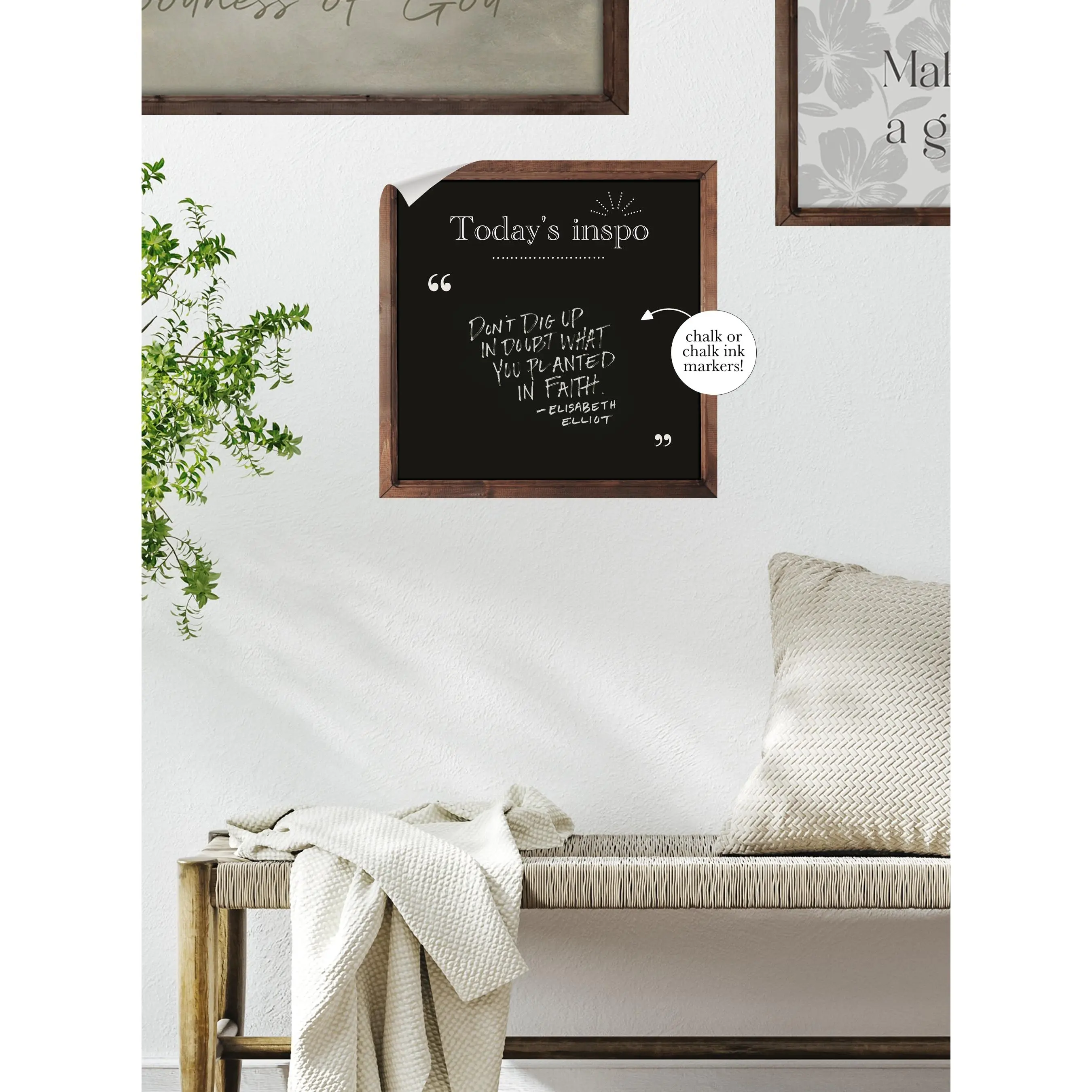 Customizable Chalkboard Wording Decorative Sticker Deco, Home Decor Accent Wall Decal, Classroom Decor for Today's Inspo & Inspiration