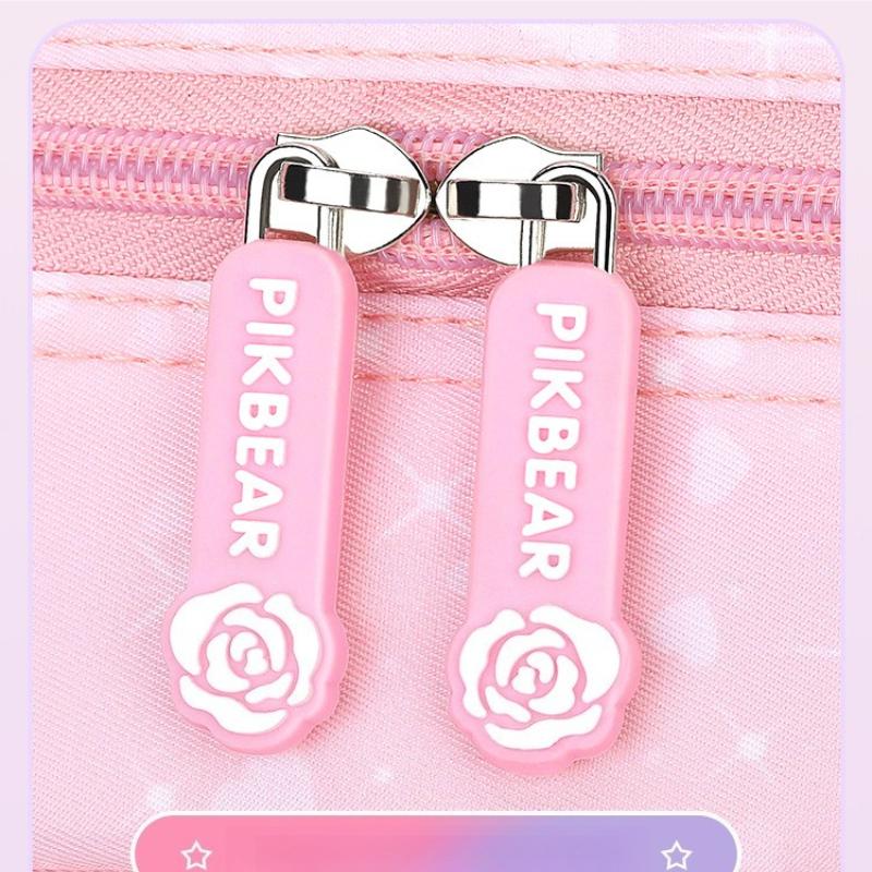 Gradient Color Backpack, Cute Cartoon Large Capacity School Backpack Double Shoulder Backpack, Casual Outdoor Bag