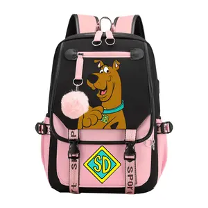 Viral TikTok Scooby-Doo Anime Backpack 2025! Full-Print Design + 17" Laptop Compartment  Waterproof & 3 Quick-Access Pockets for School/Con/Travel Casual Daypack Backpackbag