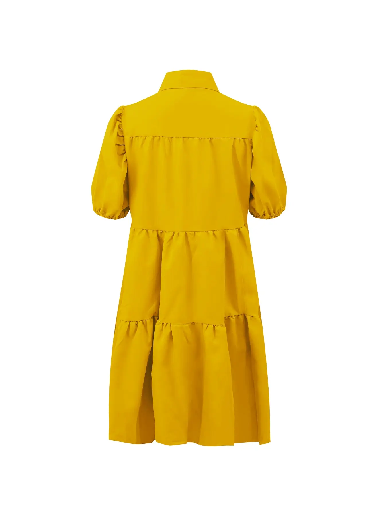Women's Plain Ruffle Hem Button Front Smock Dress, Casual Puff Sleeve Collar Short Dress for Daily Wear, Ladies Clothes for All Seasons - TikTok Shop Women's Plain Ruffle Hem Button Front Smock Dress, Casual Puff Sleeve Collar Short Dress for Daily Wear, Ladies Clothes for All Seasons - TikTok Shop