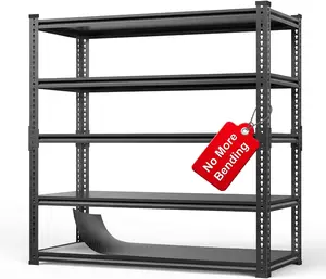 Garage Shelving, 5-Tier 3000LBS Heavy Duty Storage Rack with Sag-Proof Aluminum Deck, Adjustable Boltless Shelves 59.06" H x 31.5" W x 13.78" D for Garage, Basement & Workshop