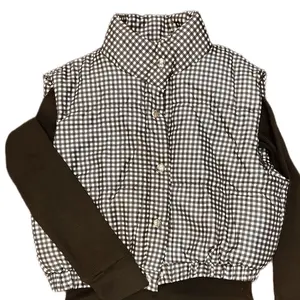 Gingham Puffer Vest