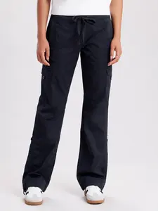 Women’s Convertible Cargo Pants with Drawstring Waist – Stretch Cotton Utility Pants with Multi-Pockets, Adjustable Hem, Casual Streetwear for Daily Wear
