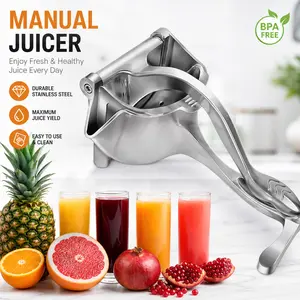 Heavy Duty Manual Citrus Juicer – Premium Aluminum Hand Press Squeezer for Lemons, Oranges & Pomegranates, Ergonomic Non-Slip Grip, Max Juice Extraction, Easy Clean Kitchen Tool