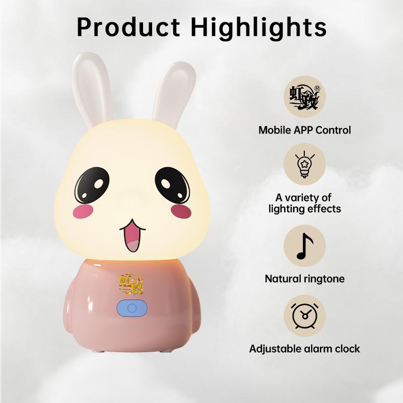 Cute Bluetooth Night Light with App Control - Stepless Dimming, Timer, Colorful Light, Bluetooth Music, Ideal for Sleep & Gift Giving, Perfect for Kids and Bedrooms