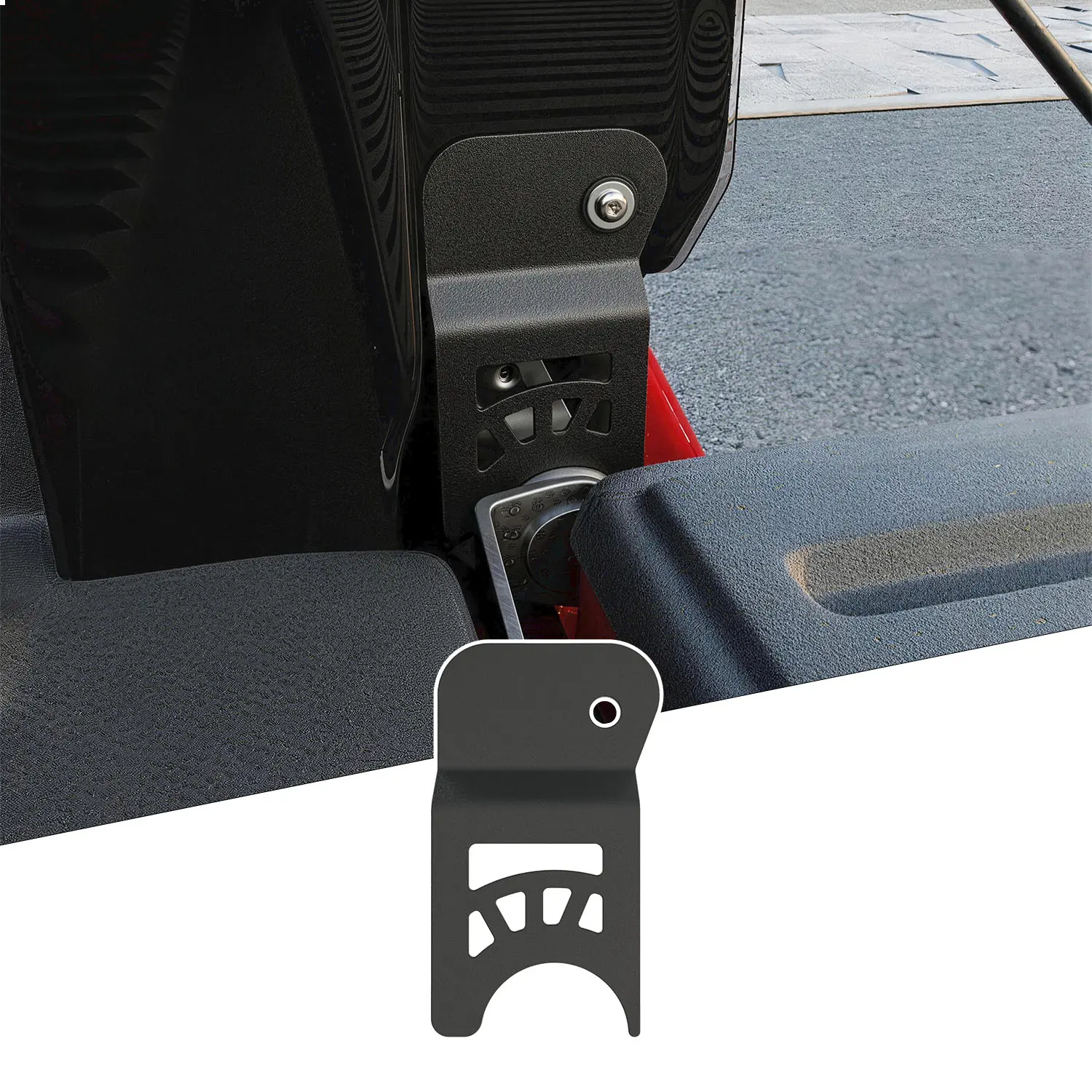 [Fits 24-26 Tacoma] Tailgate Anti Theft Lock Compatible with 2024-2026 Toyota Tacoma Tailgate Theft Protector Black Security Bracket Replacement for 2024-2026 Toyota Tacoma Accessories