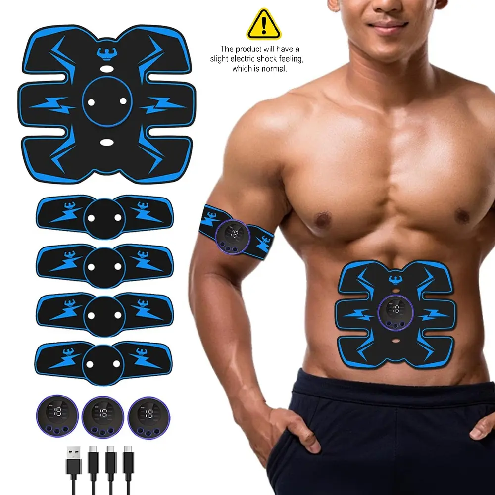Abdominal Muscle Massager, Portable Core Trainer， ABS Stimulator Exercise Equipment, Abdominal Trainer USB Rechargeable Abdominal/Arm/Leg Equipment - Shape Anywhere Anytime, for Office Travel, Workout Enhancer, Stomach Body Sculpting Tool