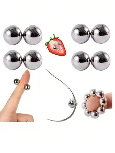 1Pair Statement Fake Piercings Body Jewelry Stainless Steel Ball Beads Non Piercing Jewelry Accessories for Women Fashion Body Jewelry Daily Wear Party Gift