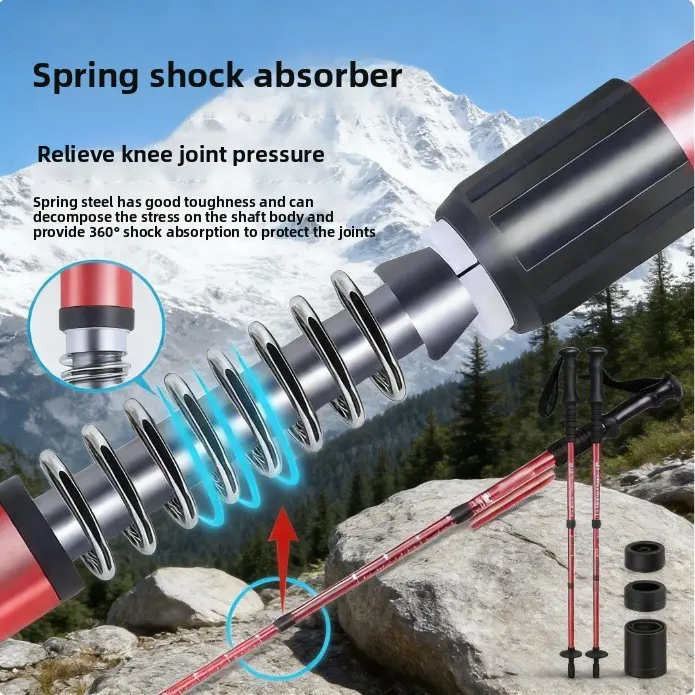 Hiking Cane Telescopic Rod Outdoor Cane Hiking Unisex Professional Anti-skid Mountaineering Cane Aluminum Alloy crutches Camping Cube Tent Conversion Kit Automatic Quick-Open Double-Layer Hiking Cane Telescopic Rod Outdoor Cane Hiking Unisex Professional Anti-skid Mountaineering Cane Aluminum Alloy crutches Camping Cube Tent Conversion Kit Automatic Quick-Open Double-Layer