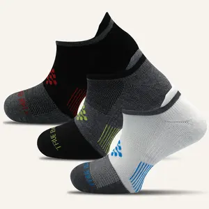 Men's Colorful Performance No Show Socks with Tab- 3 Pair