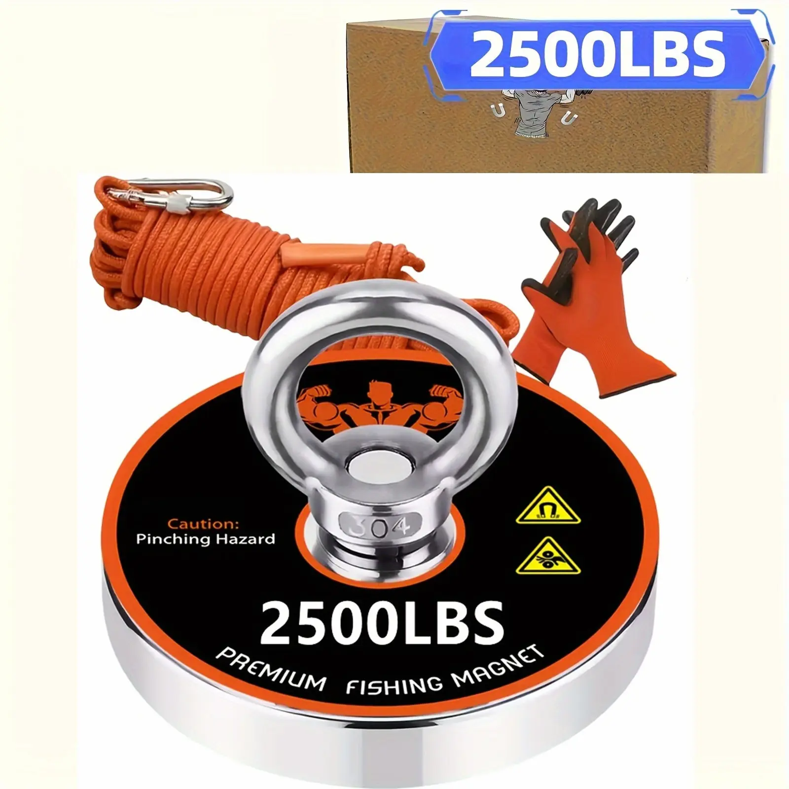 Magnet fishing set, super strong magnetic fishing combination, high-quality fishing magnets, suitable for river fishing and magnet fishing, single magnetic tool suitable for outdoor use