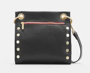 Hammitt Tony Signature Medium - Black/brushed gold/red zip