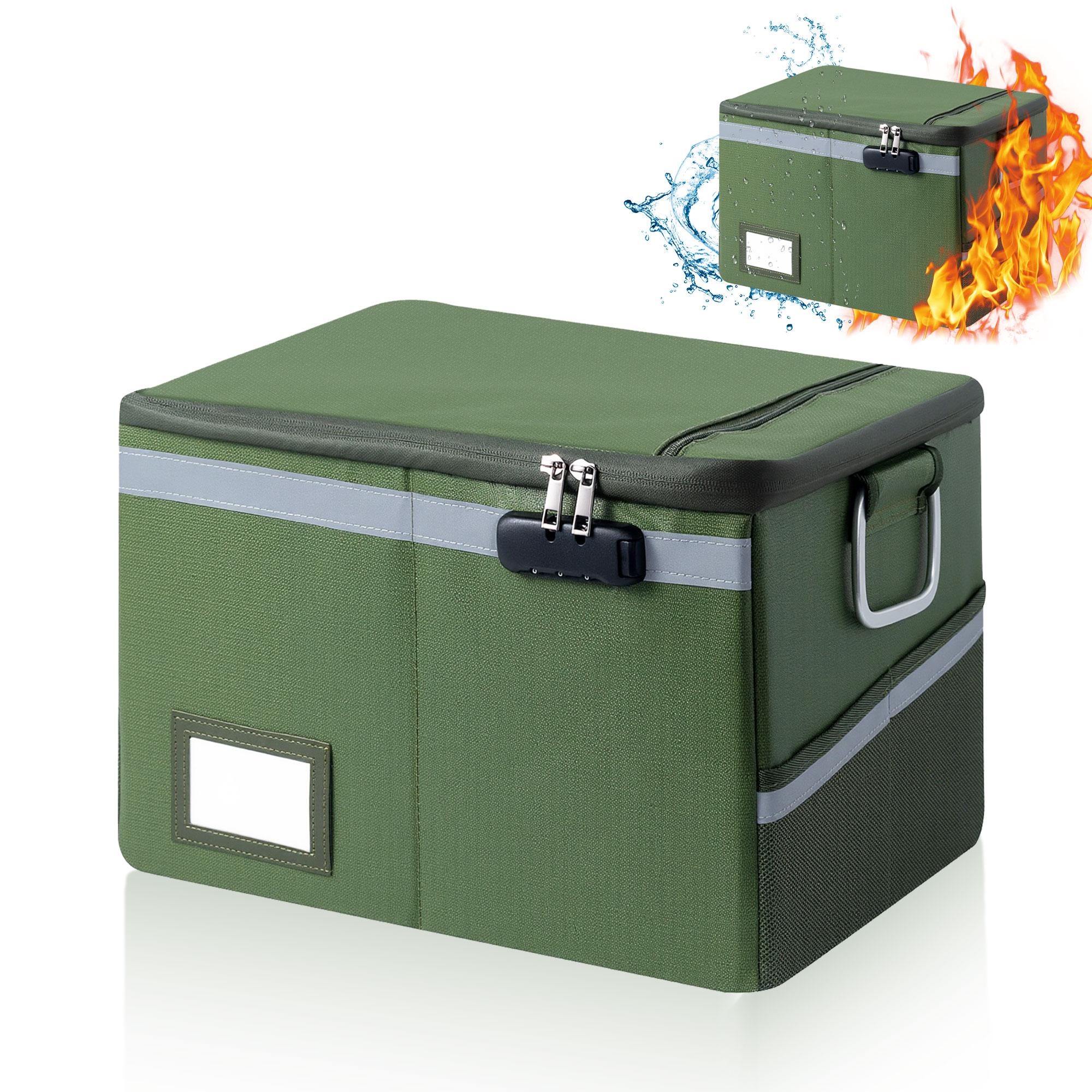 Fireproof Document Box | Secure & Waterproof File Organizer with Lock