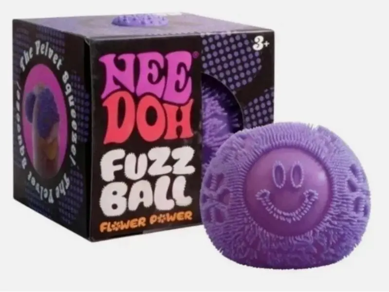 Nee Doh stress relievers Fuzz Ball Flower power: 4 colors avalible