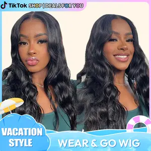 Body Wave Glueless Wig Human Hair | Wear And Go 6x4 HD Lace Front Wig #SummerVibes