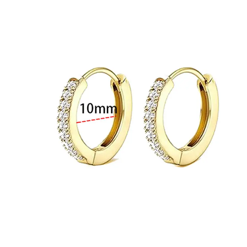 A pair of golden zircon earrings