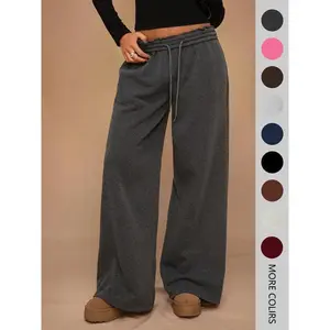 New autumn–winter casual loose drawstring wide-leg sports pants with a thick, warm lining; versatile and slim fit GARMENTARY
