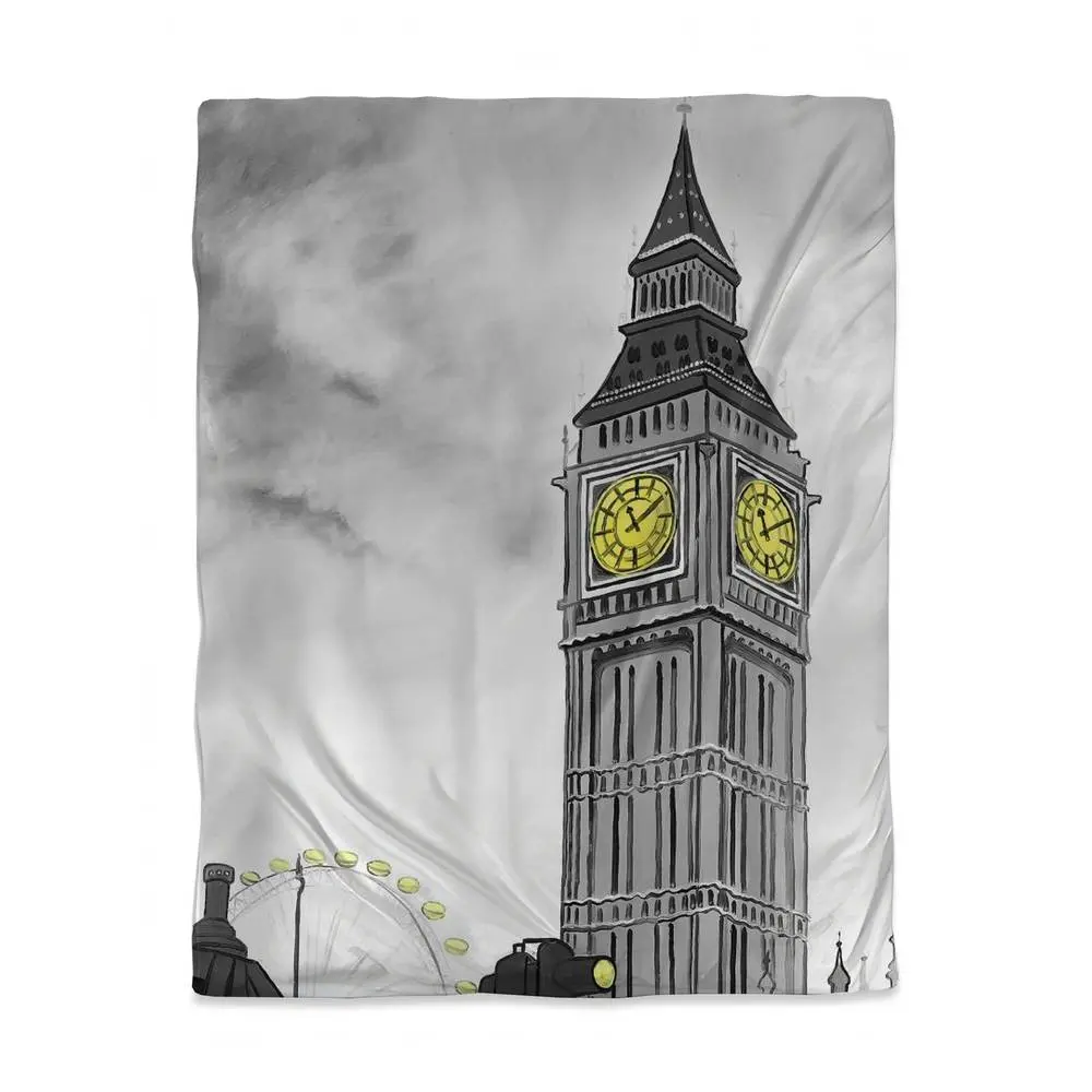 360 Stand Twin Size Gray Duvet Cover - 3817-VWCT-CI308 Cities Building Design, Big Ben Outline, London Theme, Urban Look Home Decor, Unique Duvet Covers, Bedroom Vibes, Bed Covers