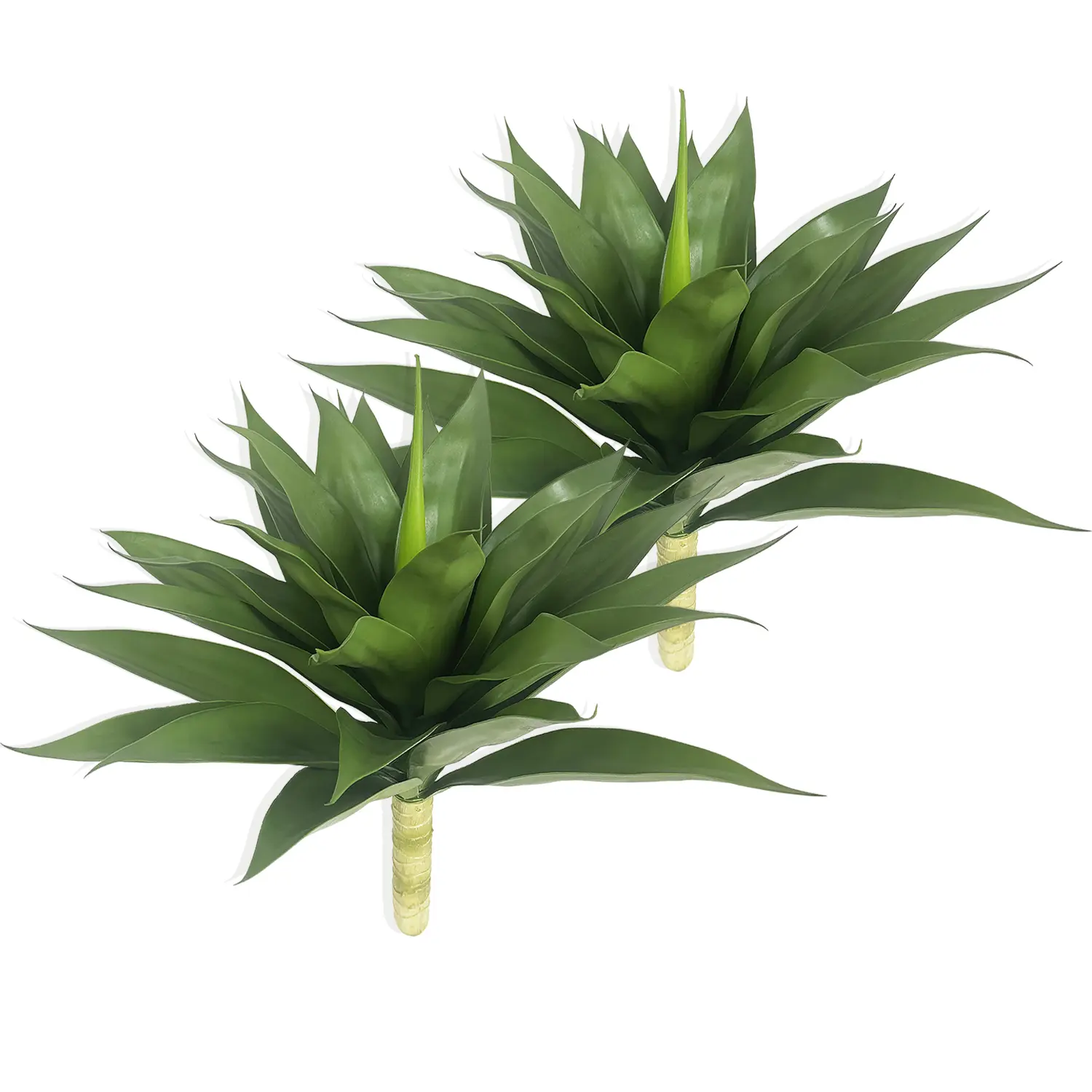 2-Pack 22-in UV-Resistant Decorative Plastic Agave Artificial Cactus Trees, Lifelike Potted Tropical Desert Greenery Plants for Outdoor Indoor Decor (Patio, Office), Cactus Artificial Trees