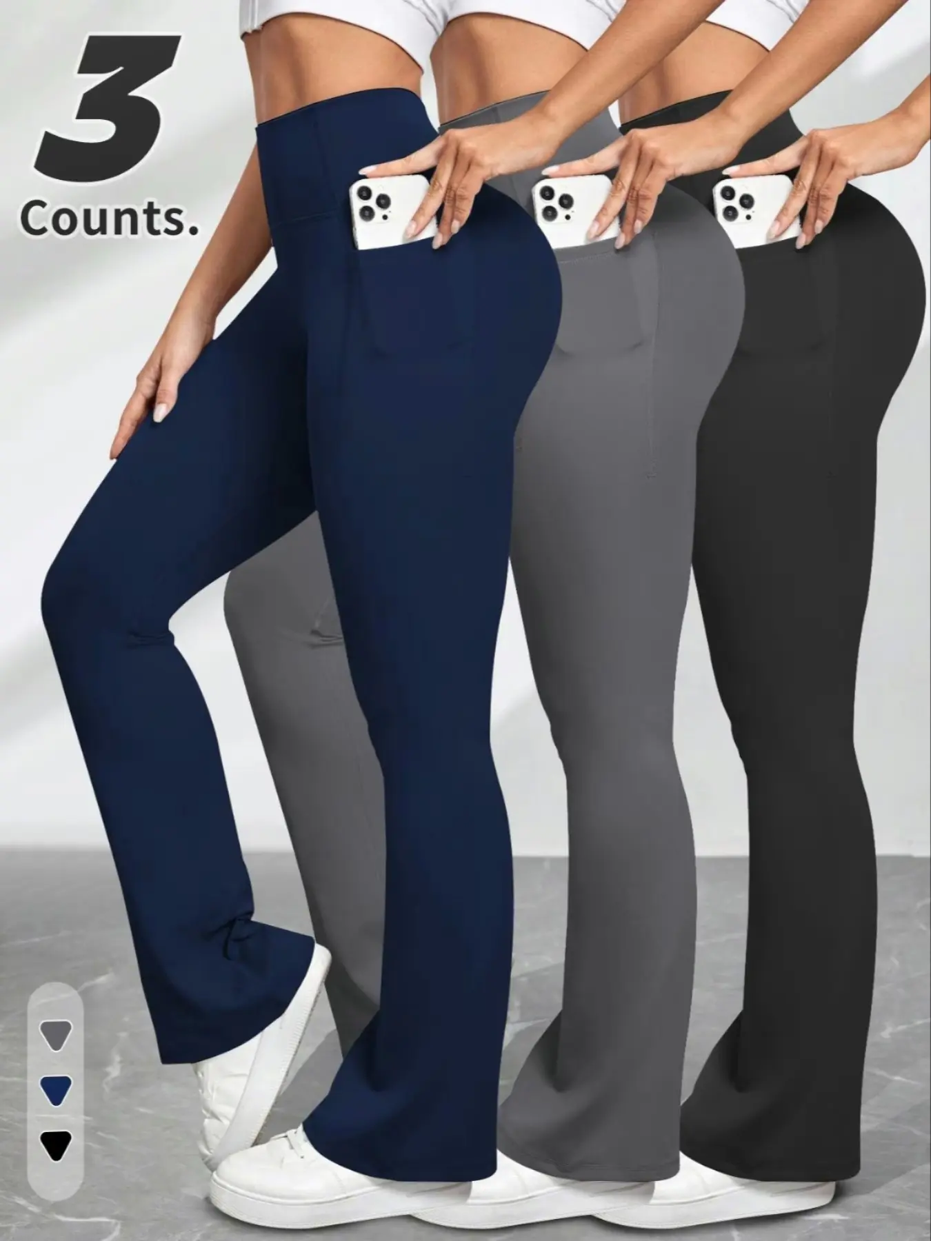 Women's High-Waisted Tight-Fit Yoga Pants, Fitness Pants, Activewear Pants, High Waisted Sportswear, Non-Transparent Workout Leggings, Breathable Comfortable All-Season Sports Wear