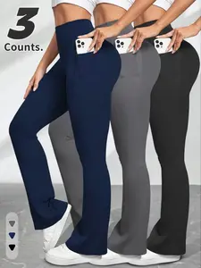 Women's High-Waisted Tight-Fit Yoga Pants, Fitness Pants, Non-Transparent Workout Leggings, Breathable Comfortable All-Season Sports Wear