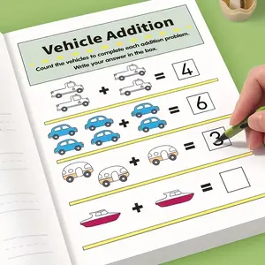 64 Pages Mental Math Workbook Set, Addition & Subtraction Up to 10, Suitable for 3-6 Years Old, Fun Learning Activities for Classroom & Home