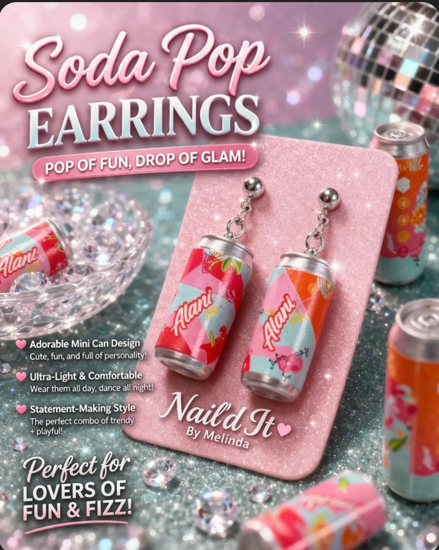 Energy Drink Earrings