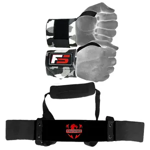 FIGHTSENSE Arm Blaster Biceps Curl Triceps Muscle Isolator with  Wrist Wraps (Pair) - Ideal for Squats, Powerlifting Home Gym Equipment Gym Workout