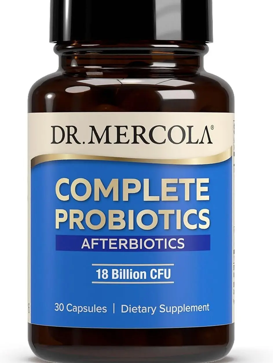 Dr. Mercola Complete Afterbiotics - 18 Billion CFU - Supports Digestive & Immune Health - SBOs - with Saccharomyces boulardii - Non-GMO & Gluten-Free - 30 Capsules (30 Servings)