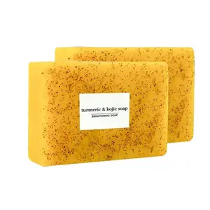 Turmeric & Kojic Acid Soap Set with Foaming Nets | Deep Cleansing Face & Body Wash for Radiant Skin